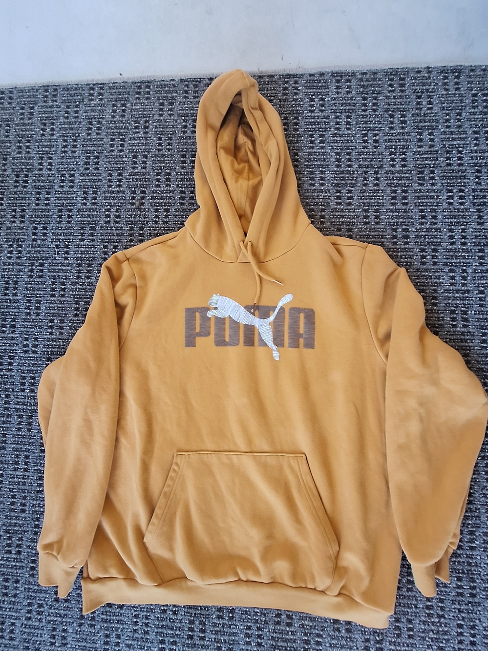 Puma Men's Mustard Hoodie Sweatshirt